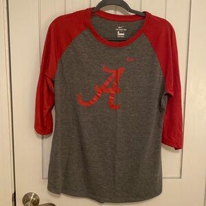 Alabama Crimson Tide 3/4 Sleeve Baseball Tee